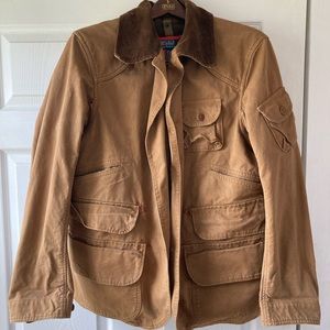 Vintage Ralph Lauren Polo Country Canvas and Corduroy Hunting Coat w/ Down Vest